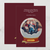 Sneeuw Wereldbol Vakantie Fotokaart Feestdagenkaart (Voorkant / Achterkant)