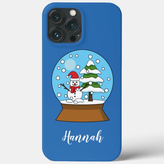 Sneeuw Wereldbol w / Sneeuwman en dennenboom | per Case-Mate iPhone Case (Achterkant)