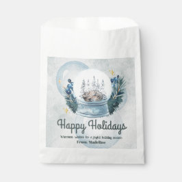 Sneeuw wereldbol waterverf Kerstvakantie cadeau la Bedankzakje