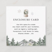 Sneeuw Wereldbol Winter Prachtige Verjaardag Custo Informatiekaartje (Voorkant)