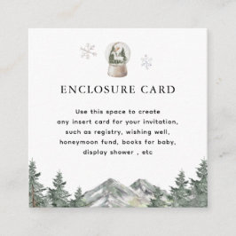 Sneeuw Wereldbol Winter Prachtige Verjaardag Custo Informatiekaartje