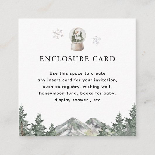 Sneeuw Wereldbol Winter Prachtige Verjaardag Custo Informatiekaartje (Voorkant)