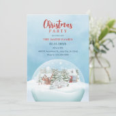 Sneeuw wereldbol Winter wonderland kerst Kaart (Staand voorkant)