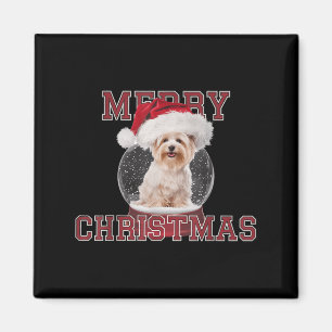 Sneeuw Wereldbol Xmas Maltese Dog Christmas Magneet