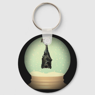 Sneeuw wereldbol zwarte  gothiek sleutelhanger