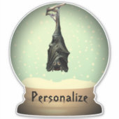 Sneeuw wereldbol zwarte  gothiek sticker (Voorkant)