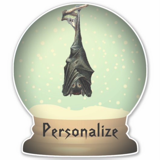 Sneeuw wereldbol zwarte  gothiek sticker (Voorkant)