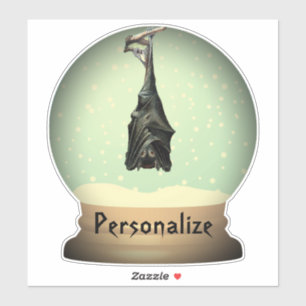 Sneeuw wereldbol zwarte gothiek sticker