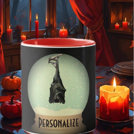 Sneeuw wereldbol zwarte  gothische mok