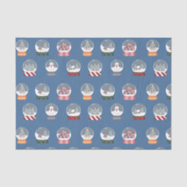 Sneeuw wereldbollen all-over patroon - tissuepapier