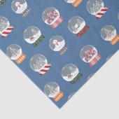 Sneeuw wereldbollen all-over patroon - tissuepapier (Detail)