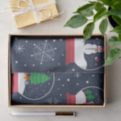 Sneeuw Wereldbollen met sneeuwpoppen en kerstbomen Tissuepapier (Geschenk)