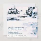 Sneeuw Winter Bergen Moderne Verjaardag Kaart (Achterkant)