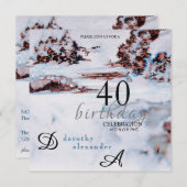 Sneeuw Winter Bergen Moderne Verjaardag Kaart (Voorkant / Achterkant)