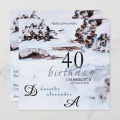 Sneeuw Winter Bergen Moderne Verjaardag Kaart (Voorkant / Achterkant)