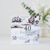 Sneeuw Winter Bergen Moderne Verjaardag Kaart (Staand voorkant)