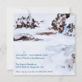 Sneeuw Winter Bergen Moderne Verjaardag Kaart (Achterkant)