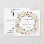 ** Sneeuw Winter Berry AR12 QR RSVP Boho Wedding Kaart (Voorkant / Achterkant)