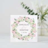 ** Sneeuw Winter Berry AR12 QR RSVP Boho Wedding Kaart (Staand voorkant)