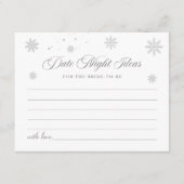 Sneeuw Winter Bruidsfeest Uitnodigingskaart voor e Kaart (Voorkant)