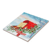 Sneeuw Winter Kerstmis Vogels Gift Box Tegeltje (Zijkant)