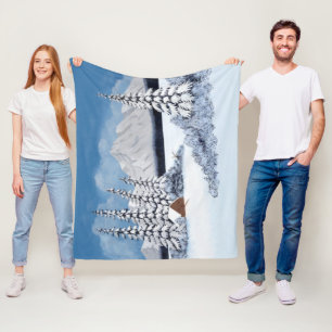 Sneeuw Winter Medium Fleece Deken