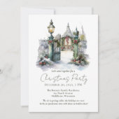 Sneeuw Winter Scene Forest Pine Waterverf Kerst Kaart (Voorkant)