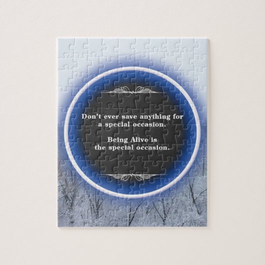 Sneeuw Winter Scene Quote Legpuzzel (Verticaal)
