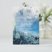 Sneeuw Winter Vakantie Trouwgegevens Informatie Informatiekaartje (Staand voorkant)