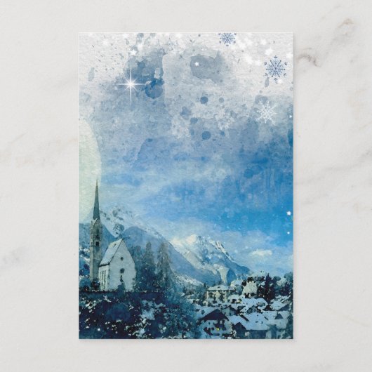 Sneeuw Winter Vakantie Trouwgegevens Informatie Informatiekaartje (Achterkant)