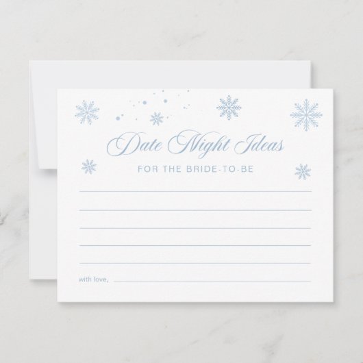 Sneeuw Winter Vrijgezellenfeest Datum Nacht Ideeën Kaart (Voorkant)