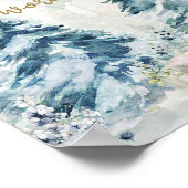 Sneeuw Winter Wonderland Bos Dier Poster (Hoek)