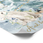 Sneeuw Winter Wonderland Bosdieren Poster (Hoek)