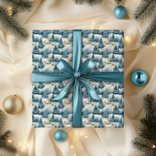 Sneeuw Winter Wonderland Landschap Kerstvakantie Cadeaupapier
