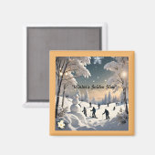 "Sneeuw Winter Wonderland" Magneet (Voorkant / Achterkant)