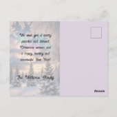 Sneeuw winterbos, ijskristallen, noorderlicht briefkaart (Achterkant)