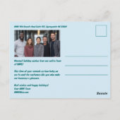 Sneeuw Winterdorp Vakantie Kerstmis Aangepaste Fot Briefkaart (Achterkant)