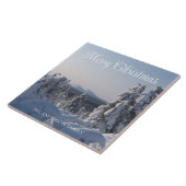 Sneeuw winterlandschap Kerst Tegeltje (Zijkant)