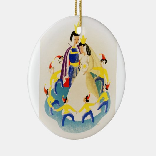 sneeuw wit WPA Keramisch Ornament (Rechts)