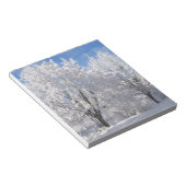 sneeuw , witte bomen in de winter notitieblok (Schuin)