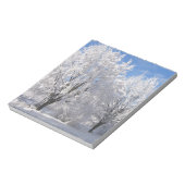 sneeuw , witte bomen in de winter notitieblok (Linkerzijde)