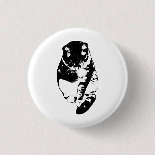 Sneeuw-Zachte Kitty Speld Ronde Button 3,2 Cm