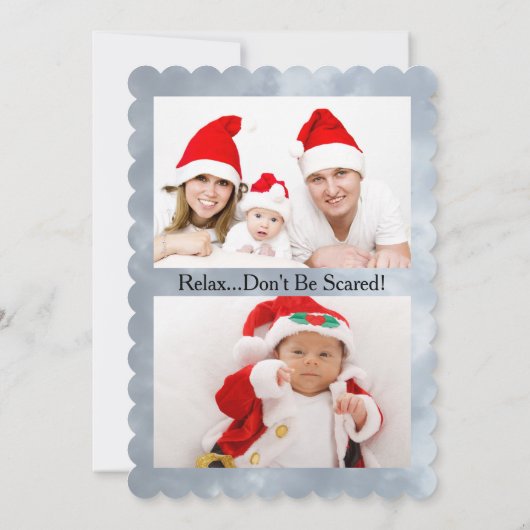 Sneeuw Zombie Beten en Foto's Toevoegen Plat Kaart (Achterkant)