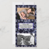 Sneeuw Zombie Bites Dark Bkgrd voegt foto's toe Fo Feestdagenkaart (Voorkant)