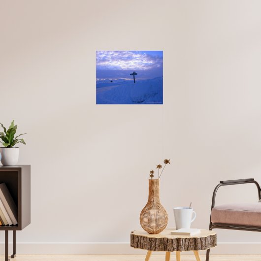 Sneeuw & zonsondergang poster (Woonkamer 3)