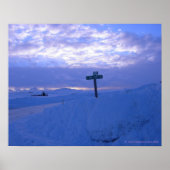 Sneeuw & zonsondergang poster (Voorkant)