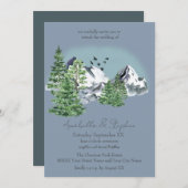 Sneeuwachtig berglandschap Pijnbos op Dusty Blue Kaart (Voorkant / Achterkant)