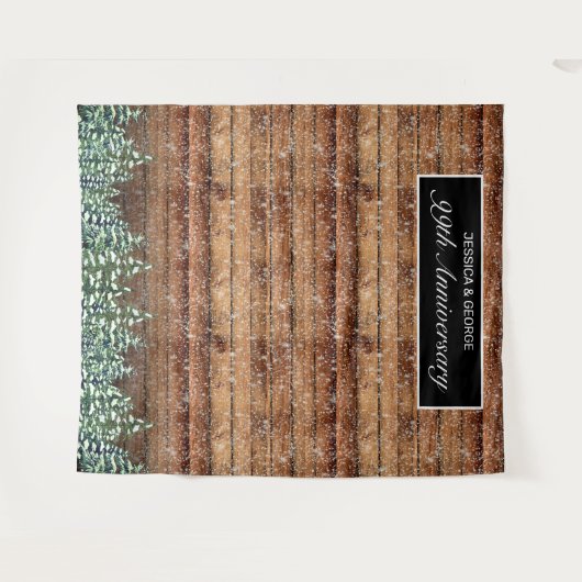 Sneeuwachtig hout & bos land jubileum foto wandkleed (Voorkant (horizontaal))