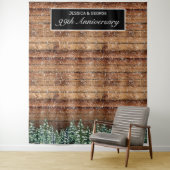 Sneeuwachtig hout & bos land jubileum foto wandkleed (In situ)