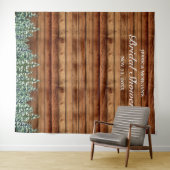 Sneeuwachtig hout & bos landelijke bruidsshower fo wandkleed (In Situ (horizontaal))